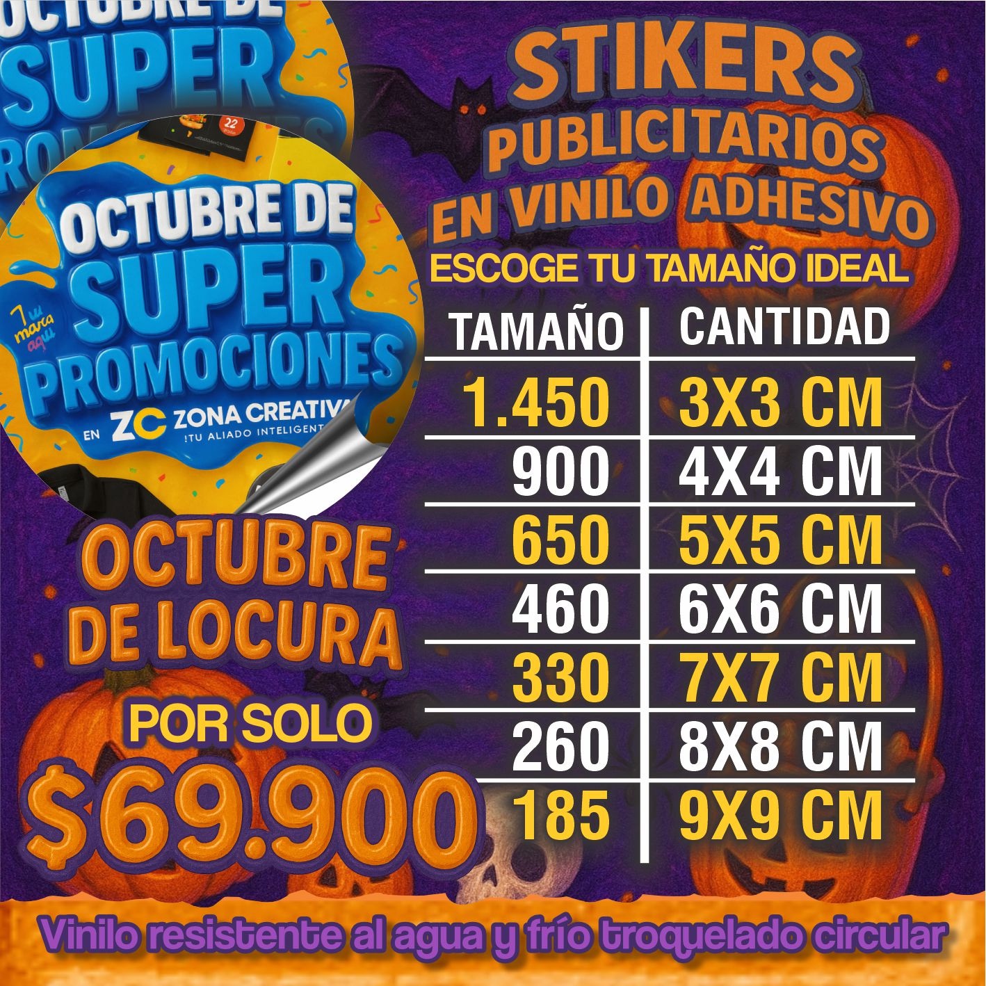 Stickers publicitarios en vinilo
