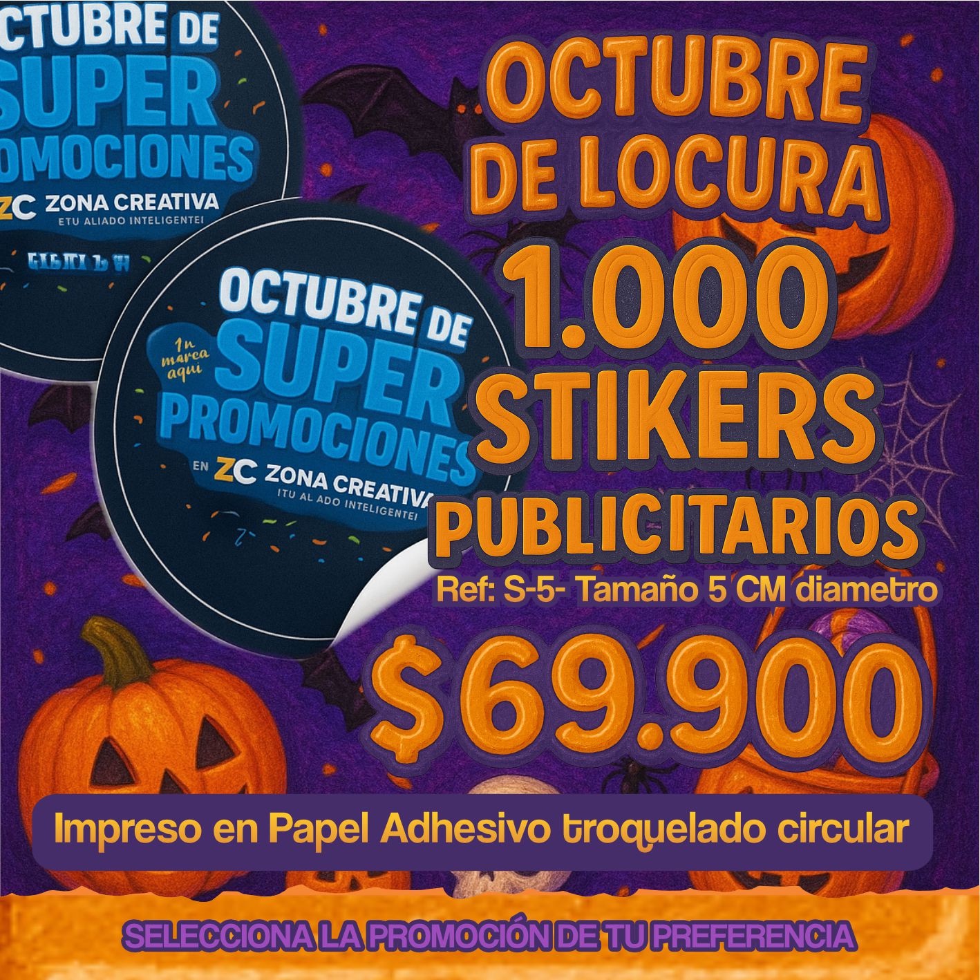 Stickers circulares publicitarios
